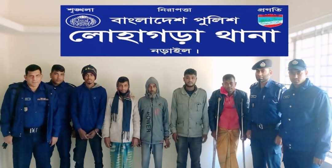 নড়াইলে ভ্যান চালক হত্যার রহস্য উন্মোচন,৫ জন আসামি গ্রেফতার।