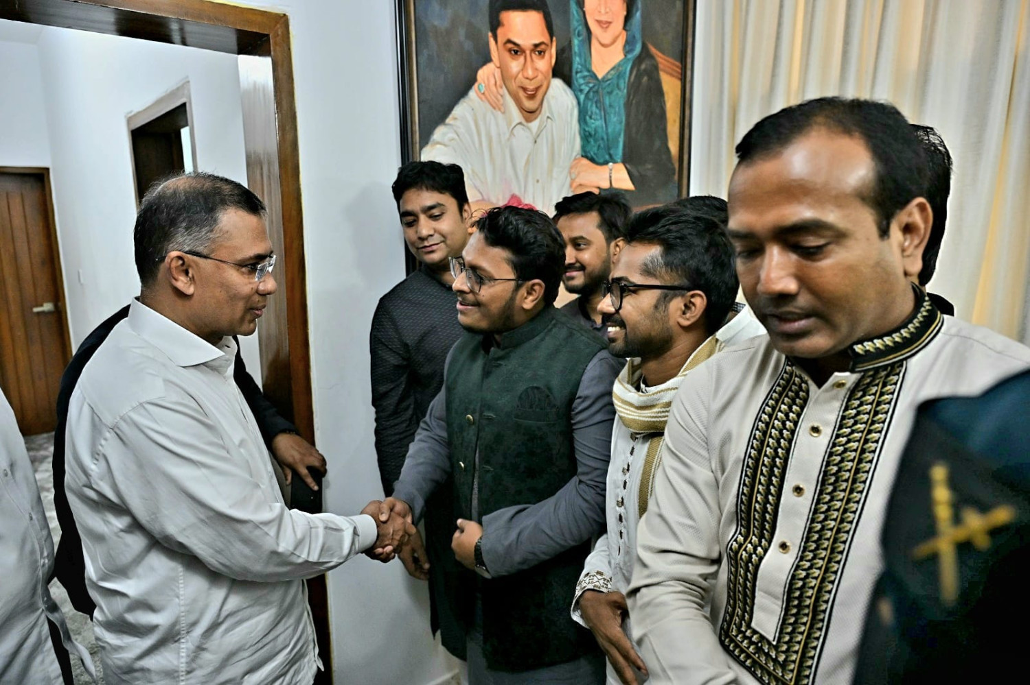 বিএনপির চেয়ারম্যান তারেক রহমানের সাথে বাংলাদেশ ছাত্র অধিকার পরিষদের শুভেচ্ছা বিনিময়