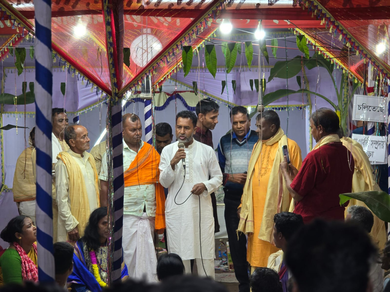 ধানের শীষের পক্ষে গণসংযোগ, তাহিরপুরে হরিনাম উৎসবে- আনিসুল হক