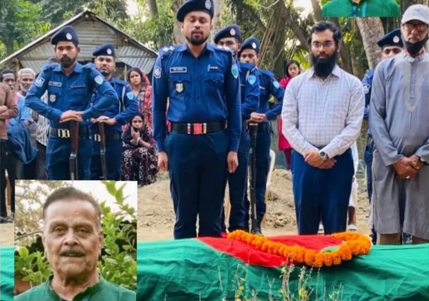 জগন্নাথপুরে রাস্ট্রীয় মর্যাদায় বীর মুক্তিযোদ্ধা 'খোকা'র শেষ কৃত্যানুষ্টান সম্পন্ন